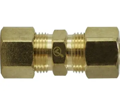 MIDLAND METAL 18-064LF 1/4 in. Brass Compression Union
