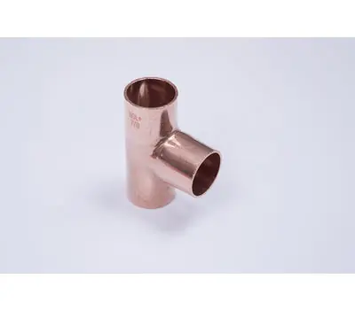 NDL Industries N-4048 1 in. Sweat (1-1/8 in. OD) Wrot Copper Tee, Lead Free