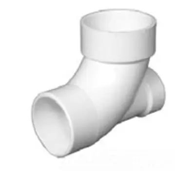 Charlotte Pipe PVC003100600 PVC 310 3X3X2 Low Heel Inlet 90-Degree Street Bend