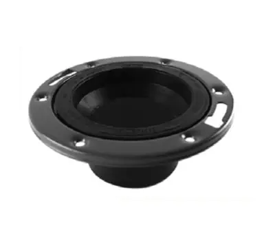 CHARLOTTE PIPE ABS008120600 4 x 3 in. Spigot ABS DWV Adjustable Offset Closet Flange with Metal Ring
