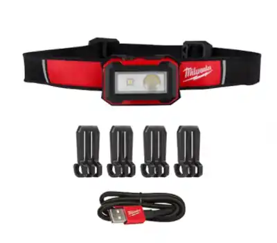 Milwaukee 2012RM Magnetic Headlamp/Task Light Rechargeable LED Black/Red