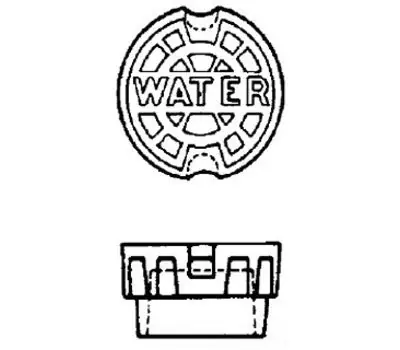TYLER PIPE 145325 5-1/4 Water Drop Lid for Cast Iron Valve Box