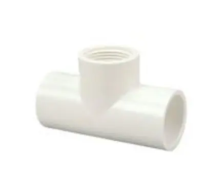 NIBCO 402-289 2-1/2 in. Socket x 2-1/2 in. Socket x 1 in. Female Threaded PVC Tee