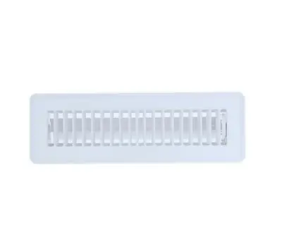 HART & COOLEY 421M0210W 2 x 10 in. Stamped Face Floor Register, Bright White