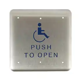 BEA INCORPORATED 10PBS1 Push Plate 4.75in Square Logo/Text