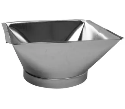 GRAY METAL SOUTH 1334X1614X18-318 13-3/4 x 16-1/4 to 18 in. Galvanized Sheet Metal Funnel Pan Square to Round Transition