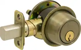 Schlage Lock B560-P-609 KA4 C Single Cylinder Deadbolt Antique Brass