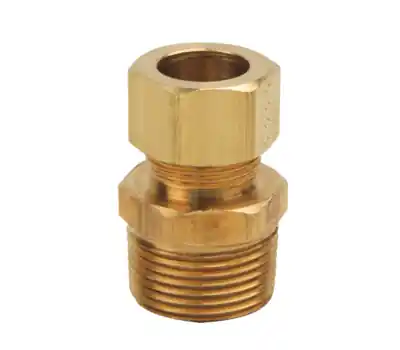 Brass 68-4-4 1/4 in. Comp x Male Rough Brass Adapter