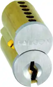 FALCON LOCK CB847-D626 Small Format Interchangeable Core 7 Pin Uncombinated Best Prep D Keyway