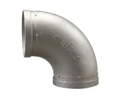 Shurjoint SS10 4 in. Grooved 304 Stainless Steel 90-Degree Elbow