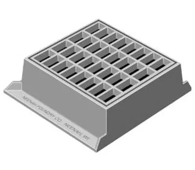 Neenah R-3571-A NH ALTB F&G 4 3-Flange Type-A Casting Grate