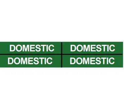 IDENTIFICATION S4G B946 Vinyl Style 4 Pipe Marker Green Domestic Hot Water