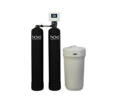 WATERGROUP 15021216-1 NVO489UFHTO High Flow Water Softener and Whole House Carbon Filter with Aqua Alert