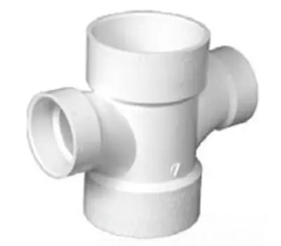 Charlotte Pipe PVC004291600 4 in. Hub x 4 in. Hub x 2 in. Hub x 2 in. Hub