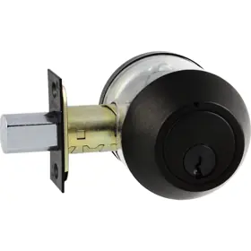ARROW LOCK DBX61-693-CS-KA4 Deadbolt Single Cylinder Adjustable Backset Schlage C Keyway Grade 2 693/SPBLK