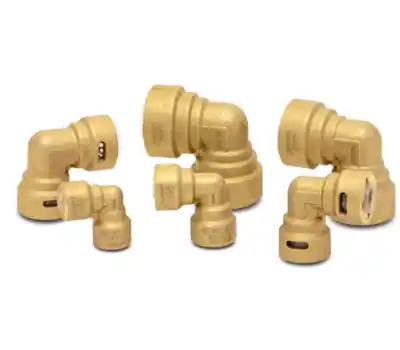 Parker Hannifin PZKP-90E14-HNBR ZoomLock PUSH 7/8 in Push-to-Connect x Push-to-Connect Copper 90-degree Elbow