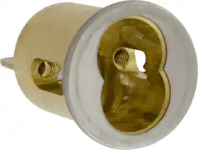 Accentra 1212 26D Yale Rim Cylinder Housing Only Less Core 6 Pin Satin Chrome