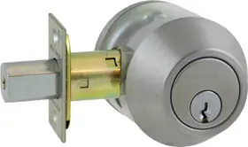 Schlage DB1000-SCT-626-KDC Deadbolt Single Cylinder Adjustable Backset Satin Chrome