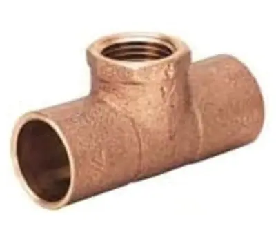 MATCO-NORCA CRTF0504 1 in. Sweat x 1 in. Sweat x 3/4 in. Female Brass Reducing Adapter Tee