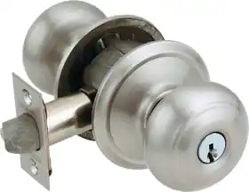 Schlage Lock F51A-GEO-619 Entry Georgian Knob Grade 2 5-Pin C Keyway KA4 Triple Option Adjustable Backset