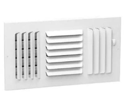 HART & COOLEY A3031206W 12 x 6 in. Aluminum 3-Way Curved Blade Register with Multi-Shutter Damper