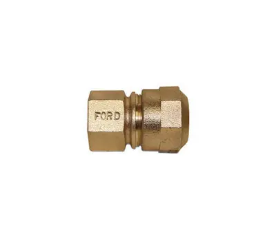 Ford Meter Box C14-44-NL 1 in. Female x CTS Pack Joint Brass Straight Meter Coupling Lead Free