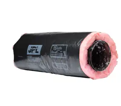 J P LAMBORN PR25R8B-16 16 in. x 25 ft. R8 Insulated Black Polyester Flexible Air Duct