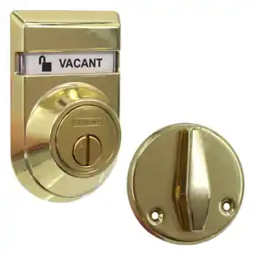 SCHLAGE LOCK B572-605 OS-OCC Occupancy Indicator Coin Turn Deadbolt Power