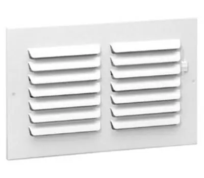 HART & COOLEY 301 10 04 W 10 x 4 in. Steel 1-Way Curved Blade Sidewall/Ceiling Register with Multi-Shutter Damper