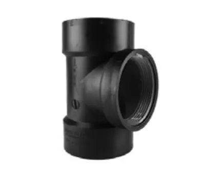 CHARLOTTE PIPE ABS004450800 2 In. Hub X Hub X Female ABS DWV Flush Cleanout Tee