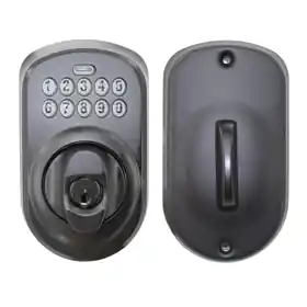 Schlage Lock BE365-PLY-622 Keypad Deadbolt Plymouth Power Adjustable Backset
