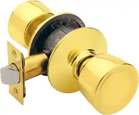 Schlage Lock F10-BEL-605 Passage Bell Knob Grade 2 Bright Brass
