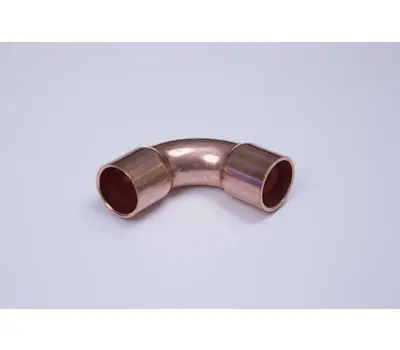 NDL Industries N-2715 1/8 in. Sweat (1/4 OD) Wrot Copper 90-Degree Long Radius Elbow