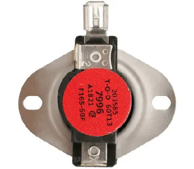 Unitary Products Group S1-02531830000 Limit +105 Degrees F Open/+165 Degrees F Close SPDT Temperature Limit Control Switch
