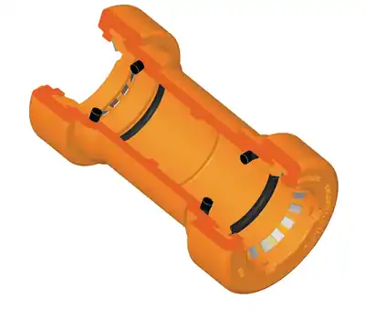SPEARS GL4229-020 FlameGuard GripLoc 2 in. Slip Orange CPVC Fire Sprinkler Coupling with EPDM O-Ring Lead Free