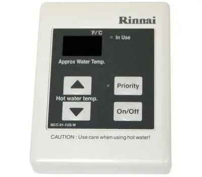 Rinnai MCC-91-2W COMM CNTRL LS SERIES Tankless Water Heater Remote