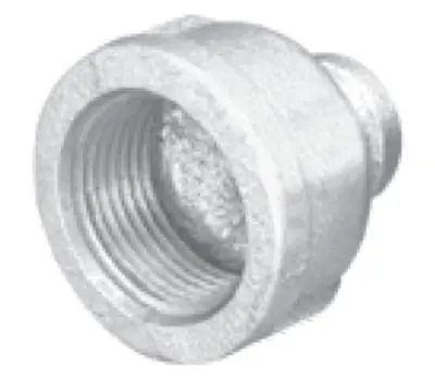 Matco-Norca ZMGCPR0803 Female Galvanized Malleable Iron Reducing Coupling Lead Free