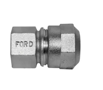 Ford Meter Box C14-44-Q-NL 1 in. Female x Quick Joint CTS Brass Coupling, Lead Free