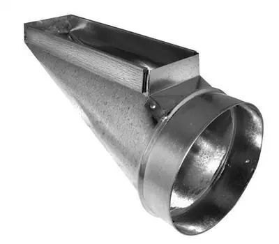 SOUTHWARK METAL 10192126 2-1/4 X 12 X 6 IN. Galvanized 26 Gauge Steel End Stack Boot