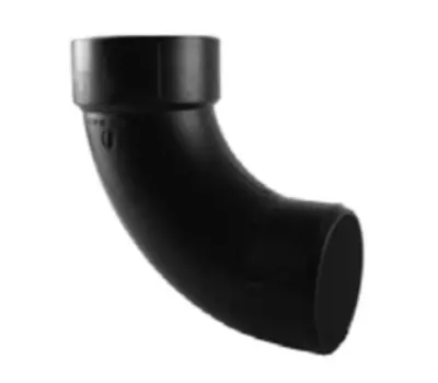 Charlotte Pipe ABS003090800 Hub x Spigot ABS DWV Long Sweep 90-Degree Street Bend
