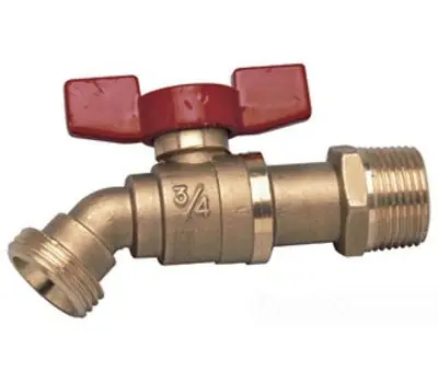 Watts BD-QT Quarter-Turn Boiler Drain Shutoff 1/2 In. Male x 3/4 In. Male