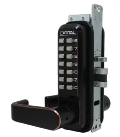 LOCKEY USA 2985OIL Single Combination Mechanical Keyless Narrow Stile Lever Lock OIL