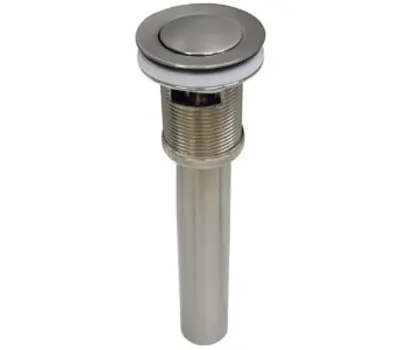 LARSEN SUPPLY COMPANY 20107SN Tip-Toe Lavatory Pop-Up for Standard Sink with Overflow Satin Nickel