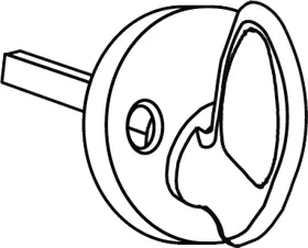 MARKS HARDWARE A9615/26D Turnpiece Assembly Satin Chrome