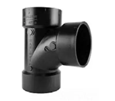 CHARLOTTE PIPE ABS004001200 4 in. Hub ABS DWV Sanitary Tee