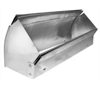 SOUTHWARK METAL 1041312 3 x 12 in. Galvanized Steel Shortway 45-Degree Vertical Stack Angle
