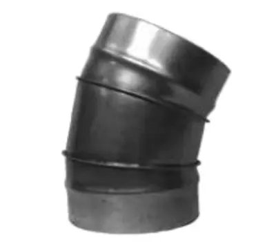 Southerntier Custom Fabricators 1645GE1 16 in. 24 Gauge Galvanized Aluminum 3-Piece 45-Degree Elbow with Gasket