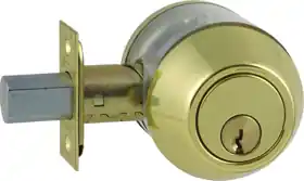 ARROW LOCK DBX61-605-CS-KA4 Deadbolt Single Cylinder Adjustable Backset Schlage C Keyway Grade 2 605