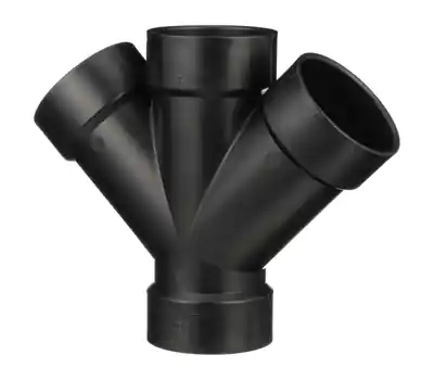 CHARLOTTE PIPE ABS006111000 3 in. Hub ABS Double 45-Degree Wye