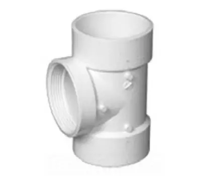 CHARLOTTE PIPE PVC004450600 PVC 445 DWV Flush Cleanout Tee